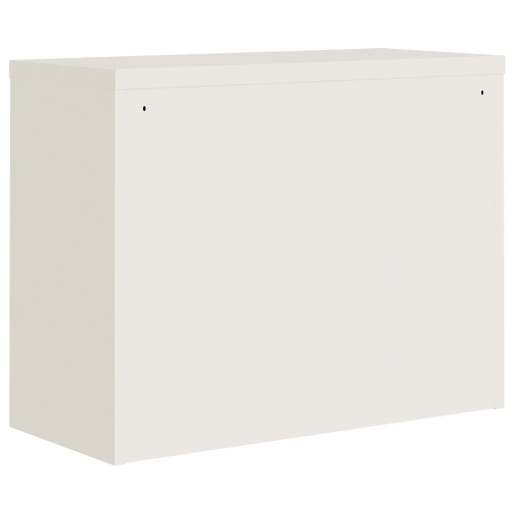 arkivskab 90x40x70 cm stål hvid