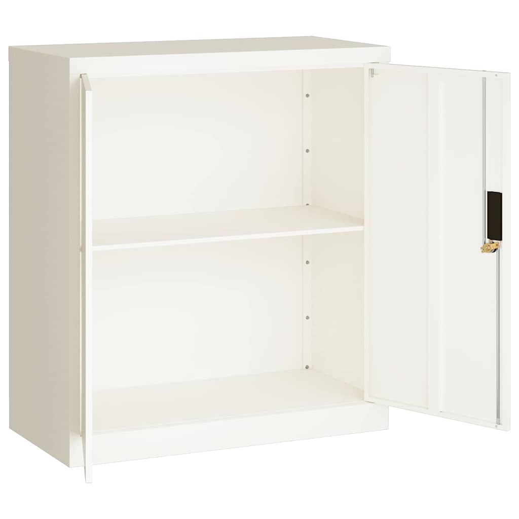 arkivskab 79x40x90 cm stål hvid
