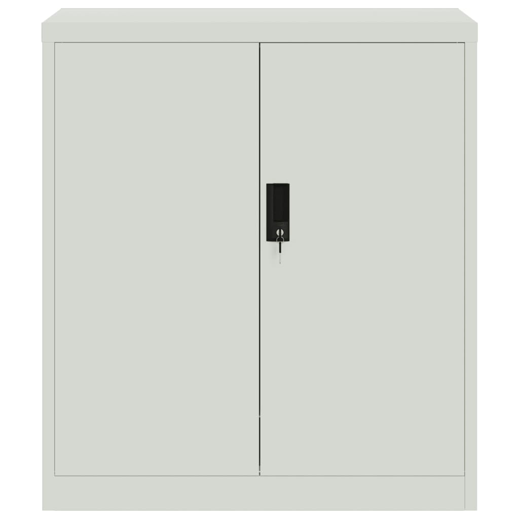 arkivskab 79x40x90 cm stål lysegrå