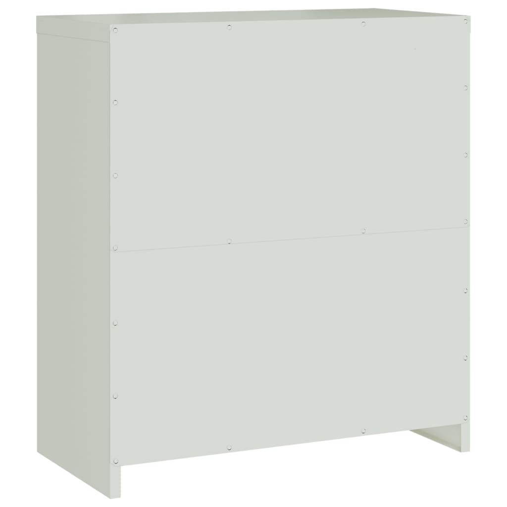 arkivskab 79x40x90 cm stål lysegrå
