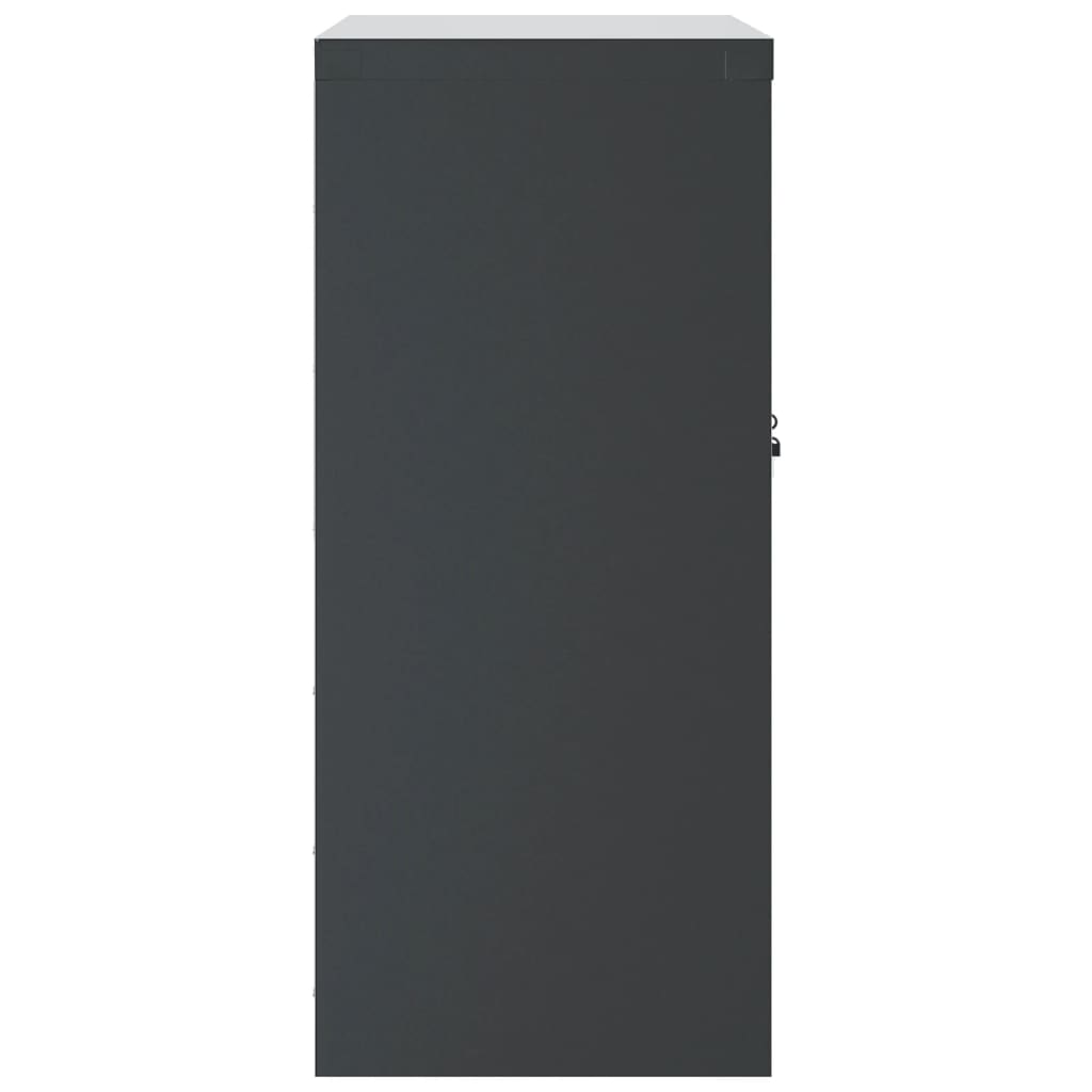 arkivskab 79x40x90 cm stål antracitgrå