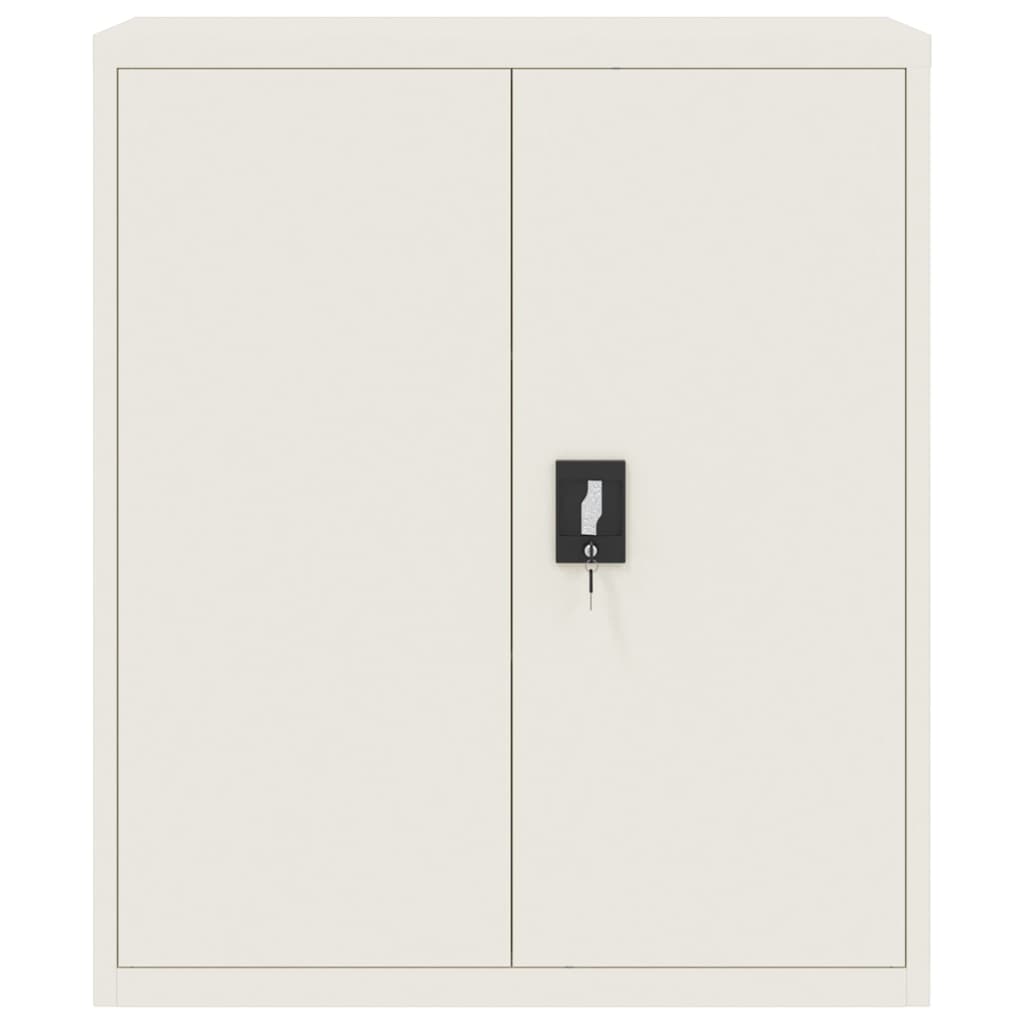 arkivskab 90x40x105 cm stål hvid