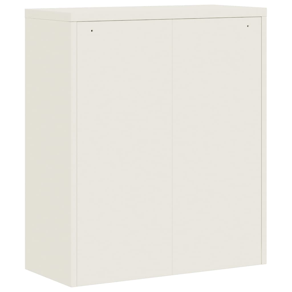 arkivskab 90x40x105 cm stål hvid