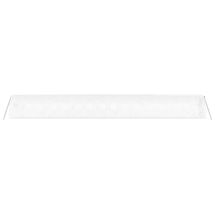 drivhus med stålstel 32 m² 16x2x2 m hvid