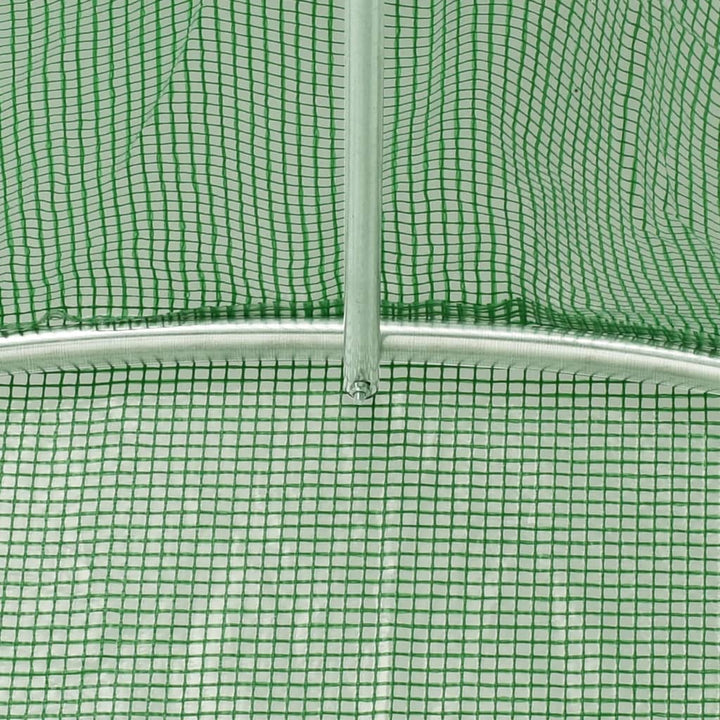drivhus med stålstel 40 m² 8x5x2,3 m grøn