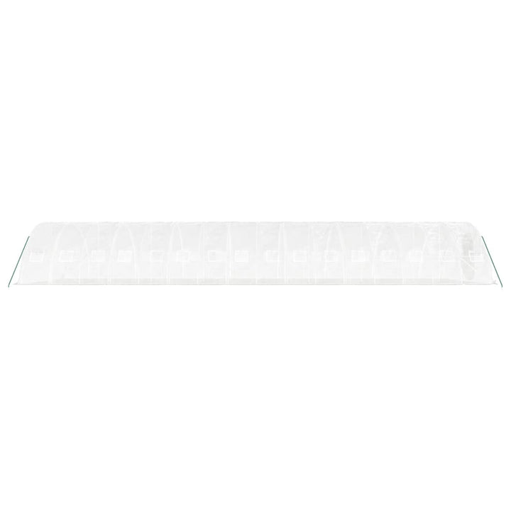 drivhus med stålstel 80 m² 16x5x2,3 m hvid