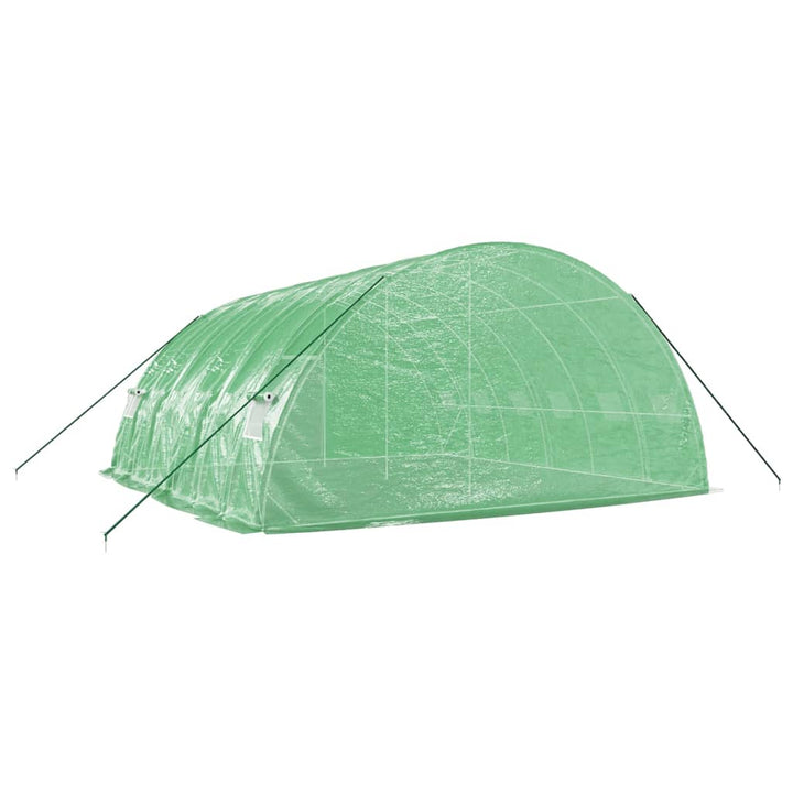 drivhus med stålstel 36 m² 6x6x2,85 m grøn