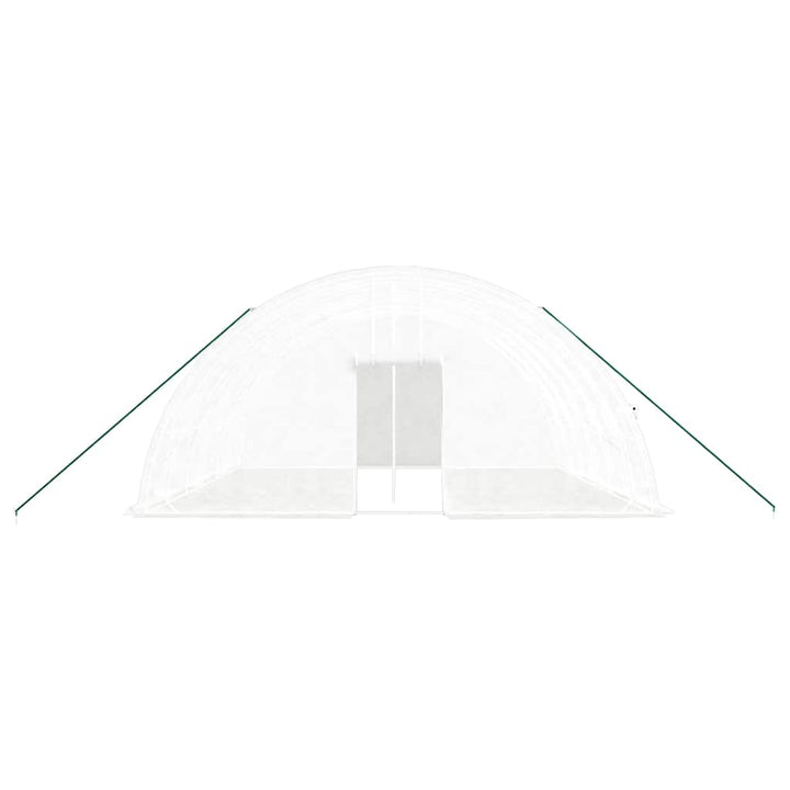 drivhus med stålstel 36 m² 6x6x2,85 m hvid
