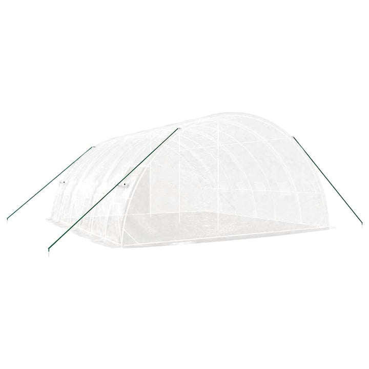 drivhus med stålstel 36 m² 6x6x2,85 m hvid