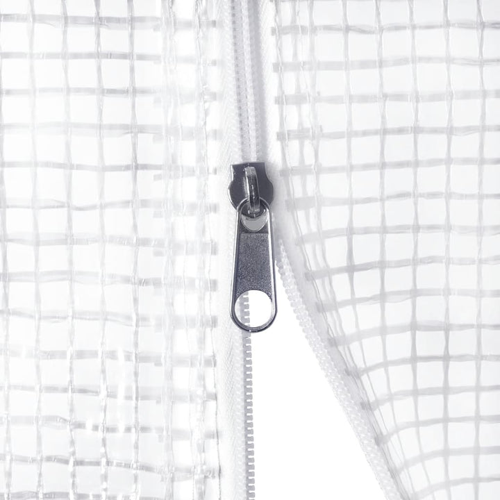 drivhus med stålstel 48 m² 8x6x2,85 m hvid