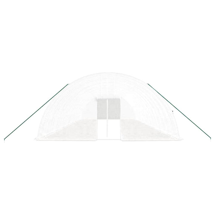 drivhus med stålstel 96 m² 16x6x2,85 m hvid