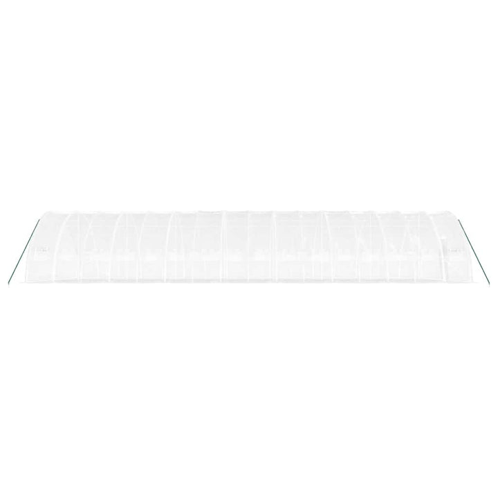 drivhus med stålstel 96 m² 16x6x2,85 m hvid