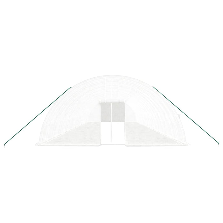 drivhus med stålstel 120 m² 20x6x2,85 m hvid