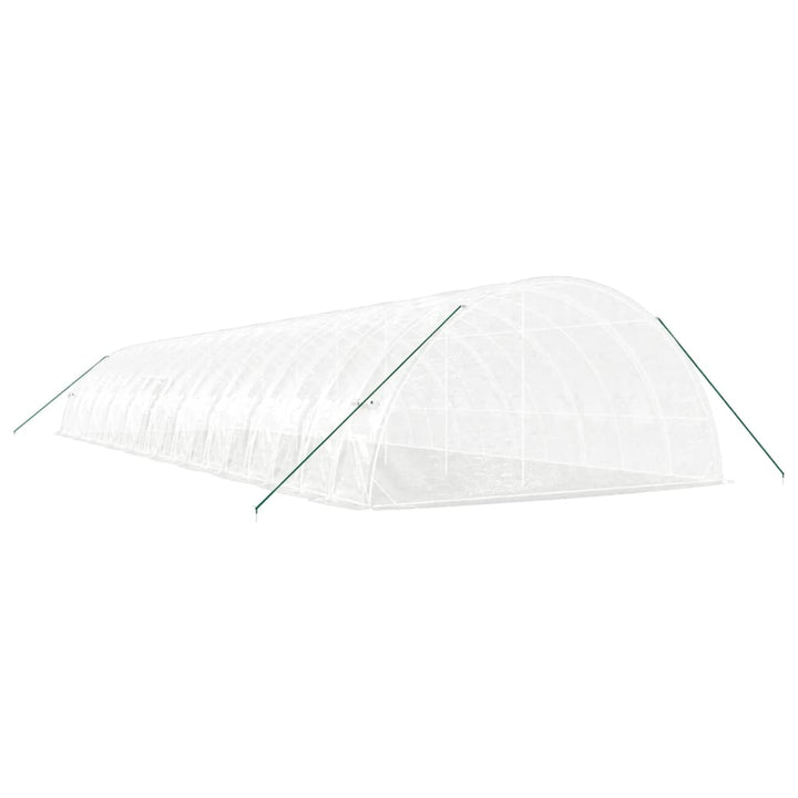drivhus med stålstel 120 m² 20x6x2,85 m hvid