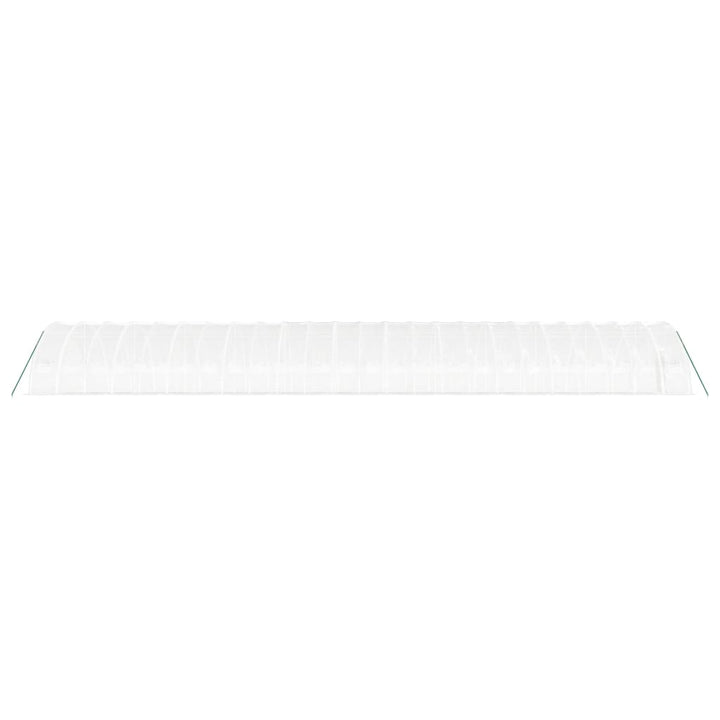 drivhus med stålstel 144 m² 24x6x2,85 m hvid
