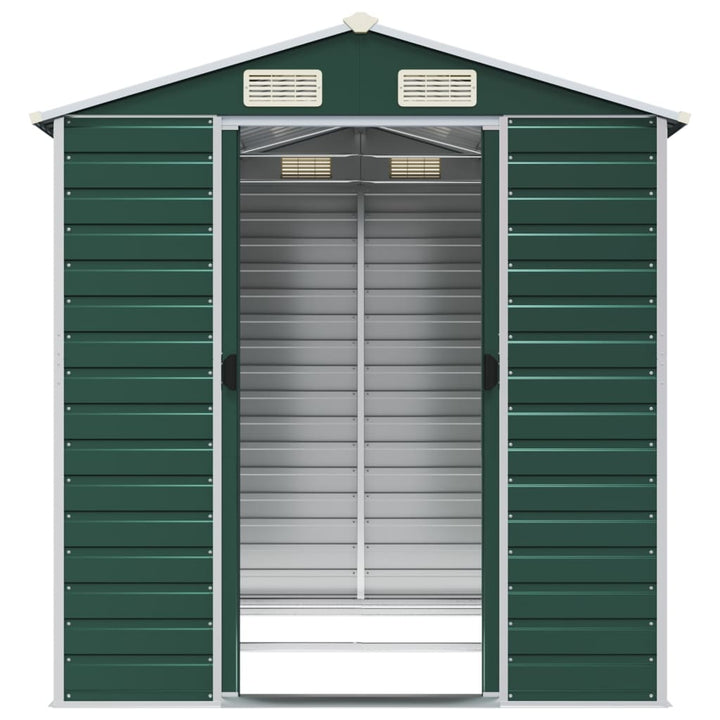 haveskur grøn 191x215x198 cm galvaniseret stål