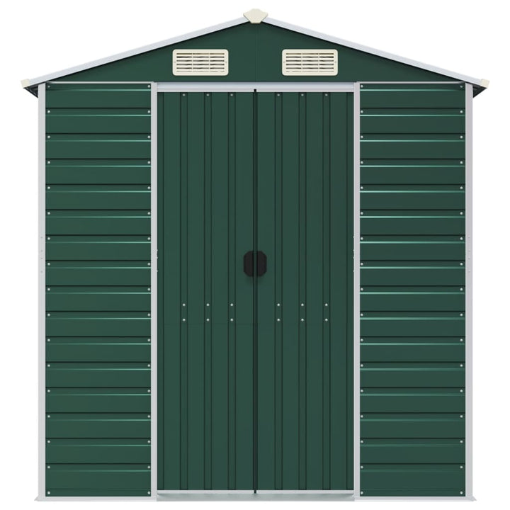 haveskur grøn 191x300x198 cm galvaniseret stål