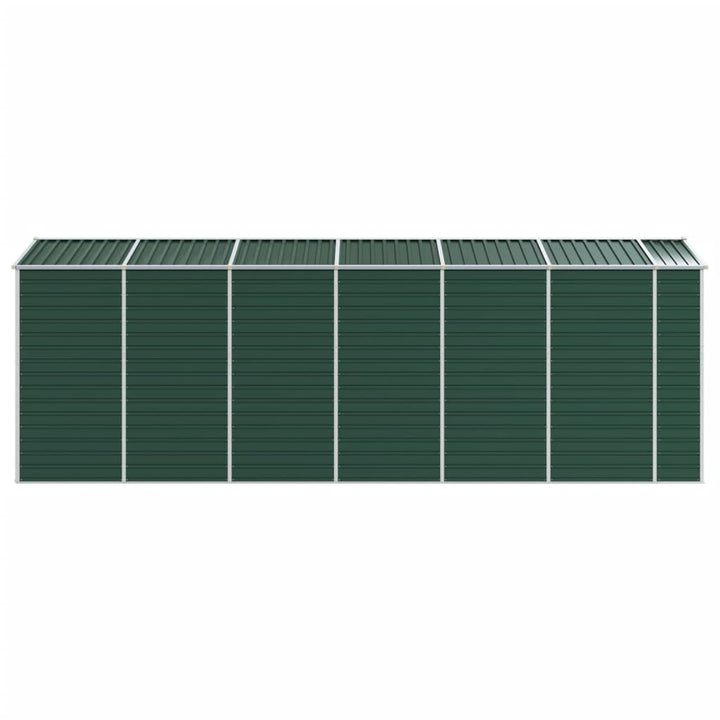 haveskur 191x555x198 cm galvaniseret stål grøn