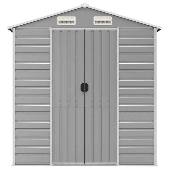 haveskur 191x130x198 cm galvaniseret stål lysegrå
