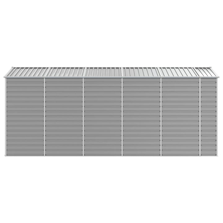 haveskur lysegrå 191x470x198 cm galvaniseret stål