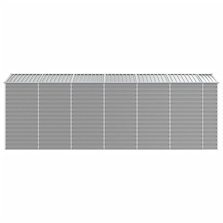 haveskur lysegrå 191x555x198 cm galvaniseret stål