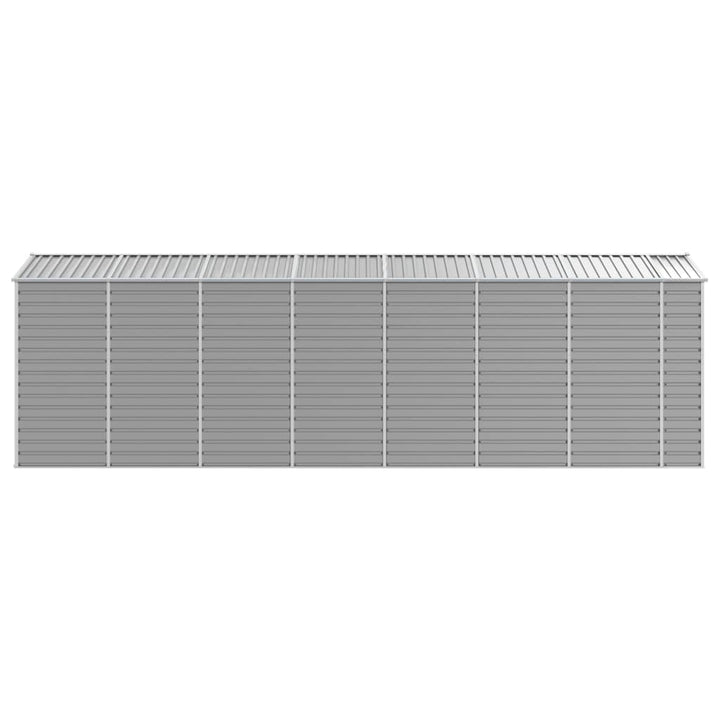 haveskur lysegrå 191x640x198 cm galvaniseret stål