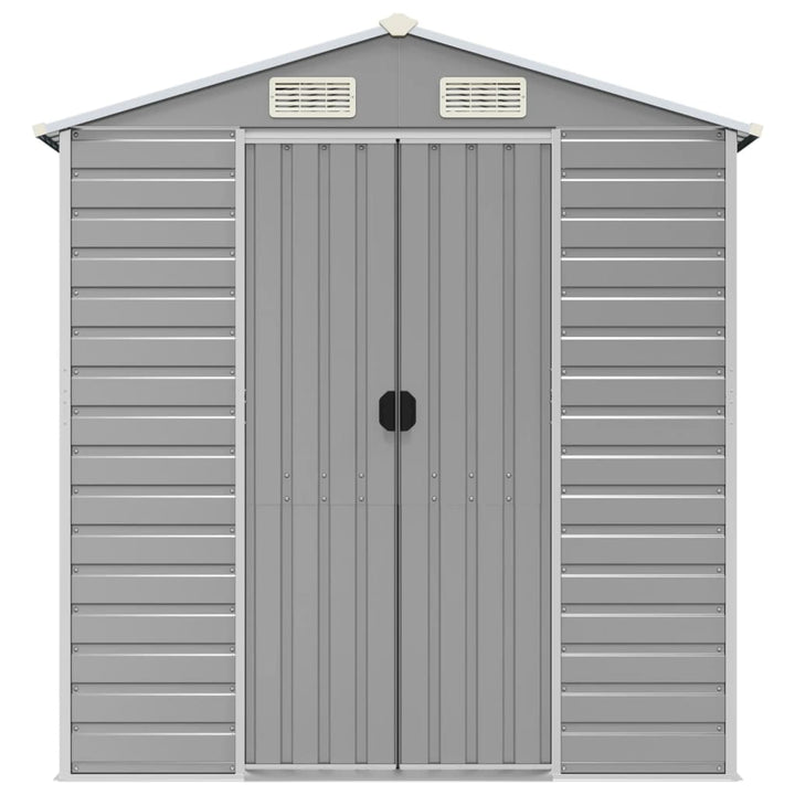 haveskur lysegrå 191x725x198 cm galvaniseret stål