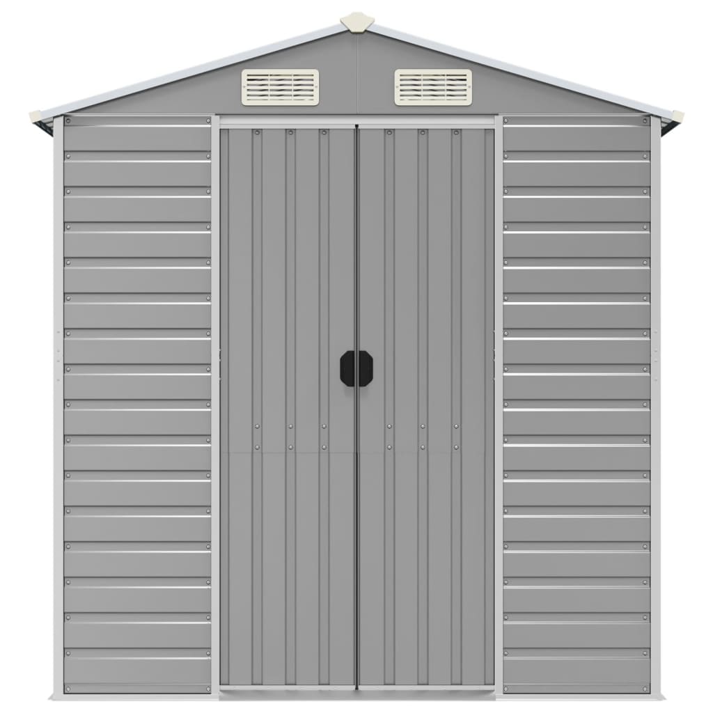 haveskur lysegrå 191x810x198 cm galvaniseret stål