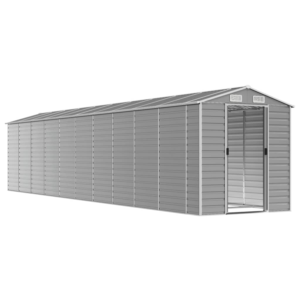 haveskur lysegrå 191x895x198 cm galvaniseret stål