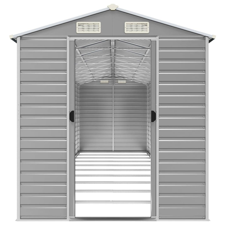 haveskur lysegrå 191x895x198 cm galvaniseret stål