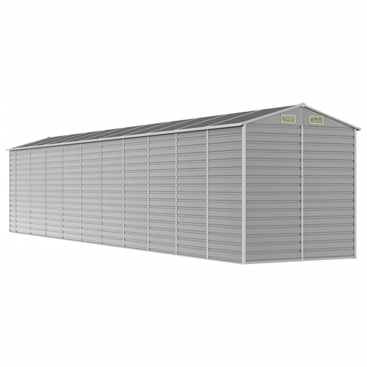 haveskur lysegrå 191x895x198 cm galvaniseret stål