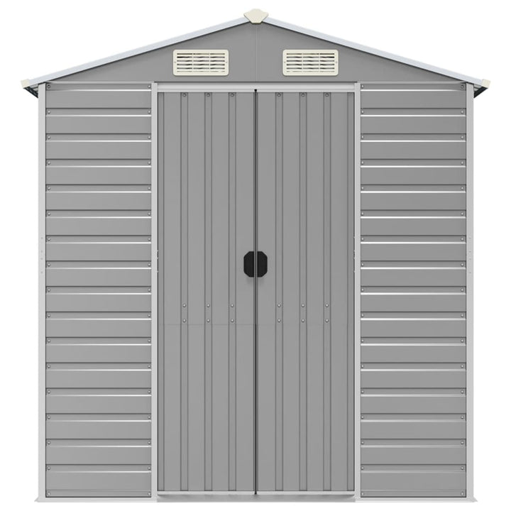 haveskur lysegrå 191x980x198 cm galvaniseret stål