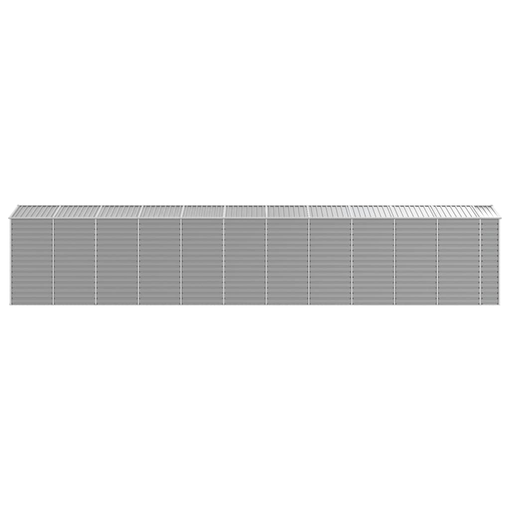 haveskur lysegrå 191x980x198 cm galvaniseret stål