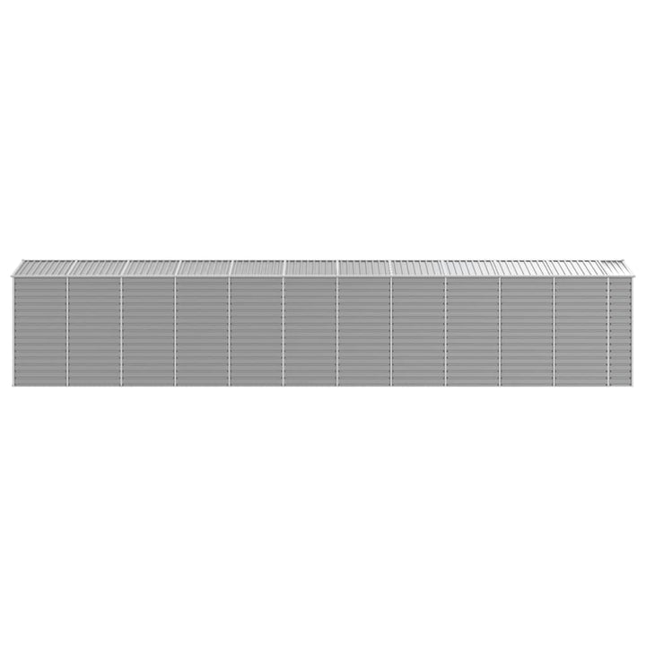 haveskur lysegrå 191x980x198 cm galvaniseret stål