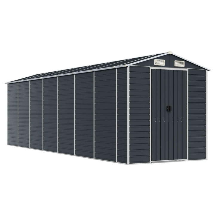 haveskur 191x640x198 cm galvaniseret stål antracitgrå