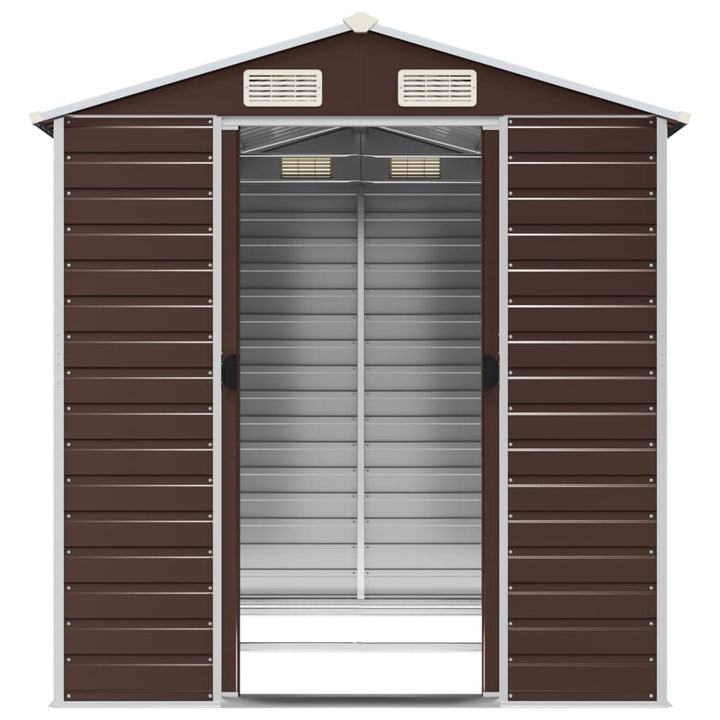haveskur brun 191x215x198 cm galvaniseret stål