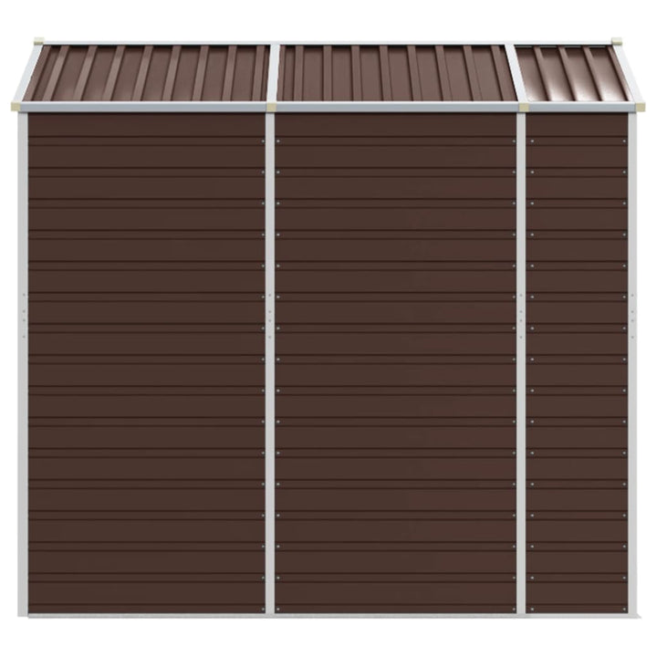 haveskur brun 191x215x198 cm galvaniseret stål