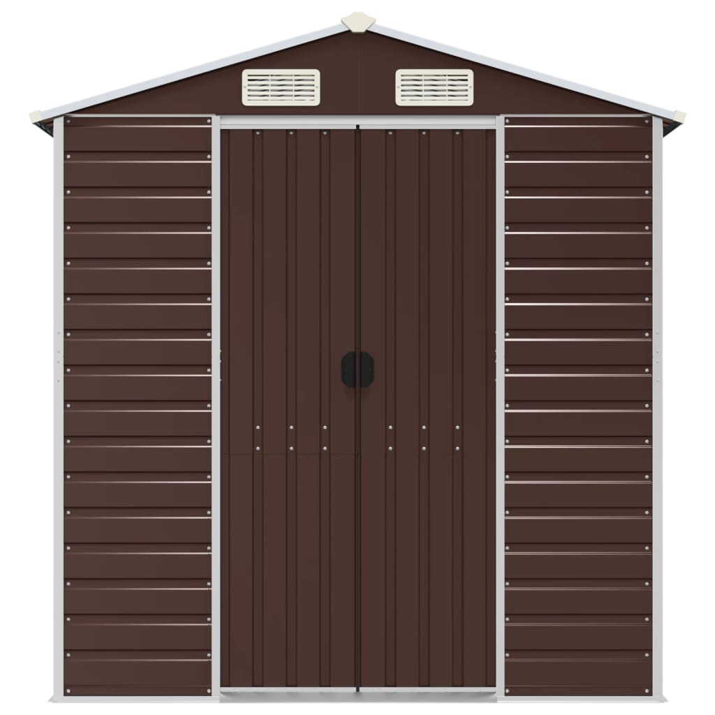 haveskur brun 191x300x198 cm galvaniseret stål
