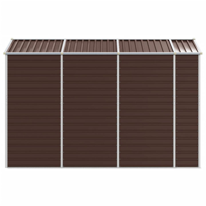 haveskur brun 191x300x198 cm galvaniseret stål