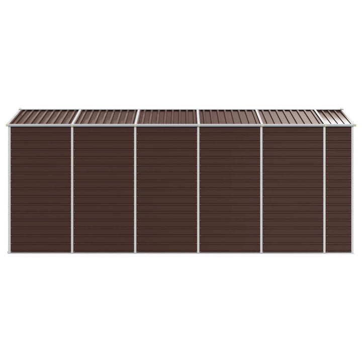 haveskur brun 191x470x198 cm galvaniseret stål