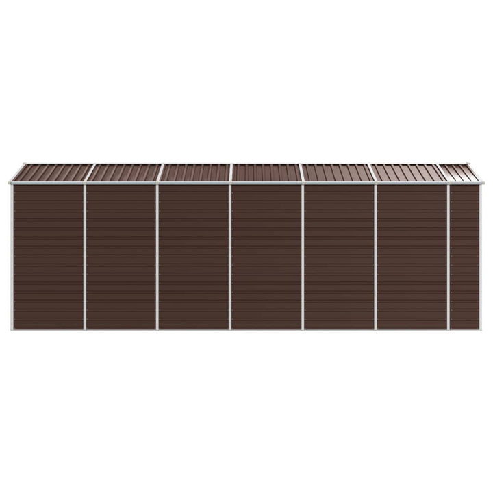 haveskur brun 191x555x198 cm galvaniseret stål
