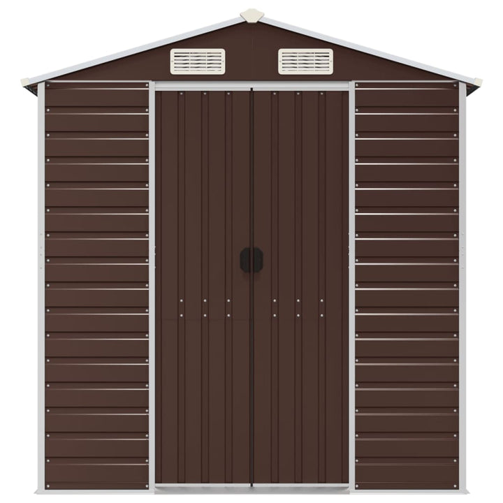 haveskur brun 191x640x198 cm galvaniseret stål