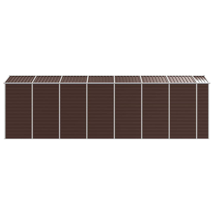 haveskur brun 191x640x198 cm galvaniseret stål
