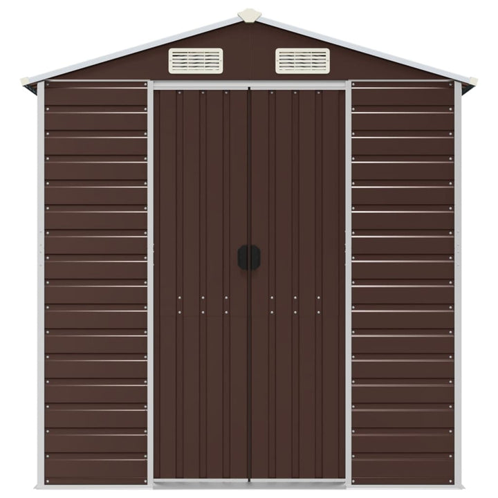 haveskur 191x810x198 cm galvaniseret stål brun