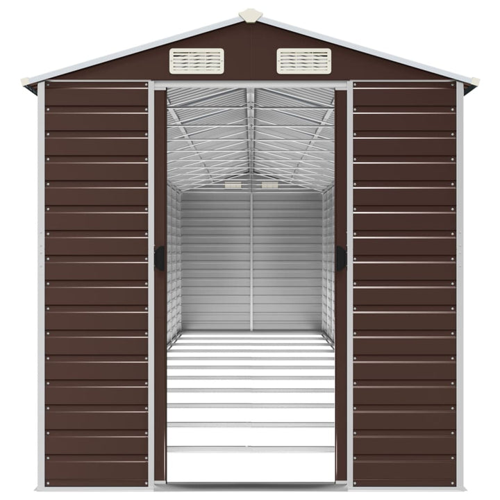 haveskur 191x980x198 cm galvaniseret stål brun