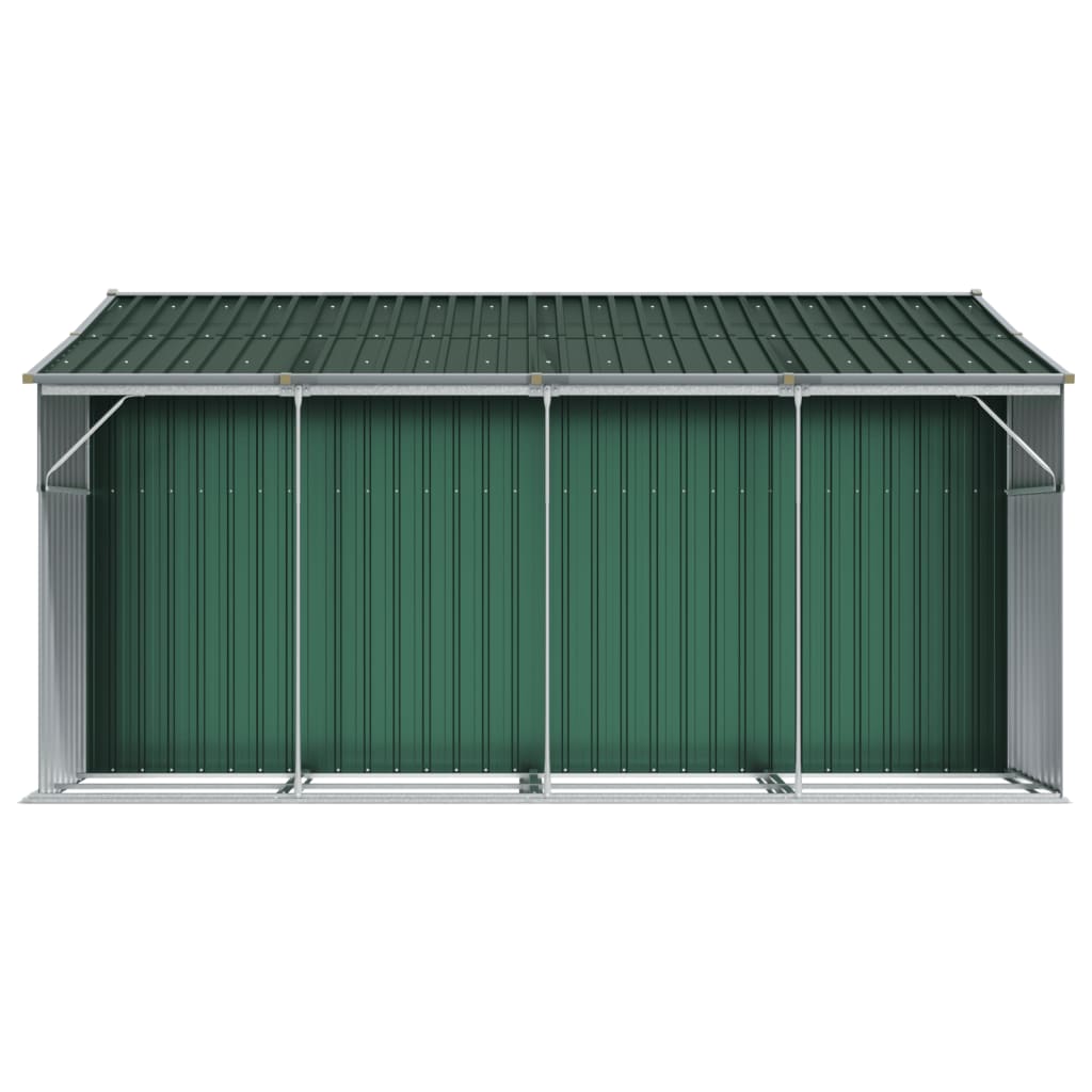 haveskur 277x365,5x179 cm galvaniseret stål grøn