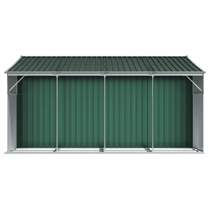 haveskur 277x365,5x179 cm galvaniseret stål grøn