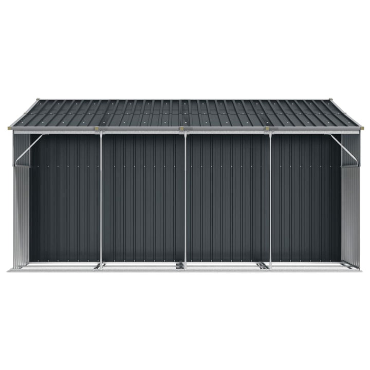 haveskur 191x555x198 cm galvaniseret stål antracitgrå