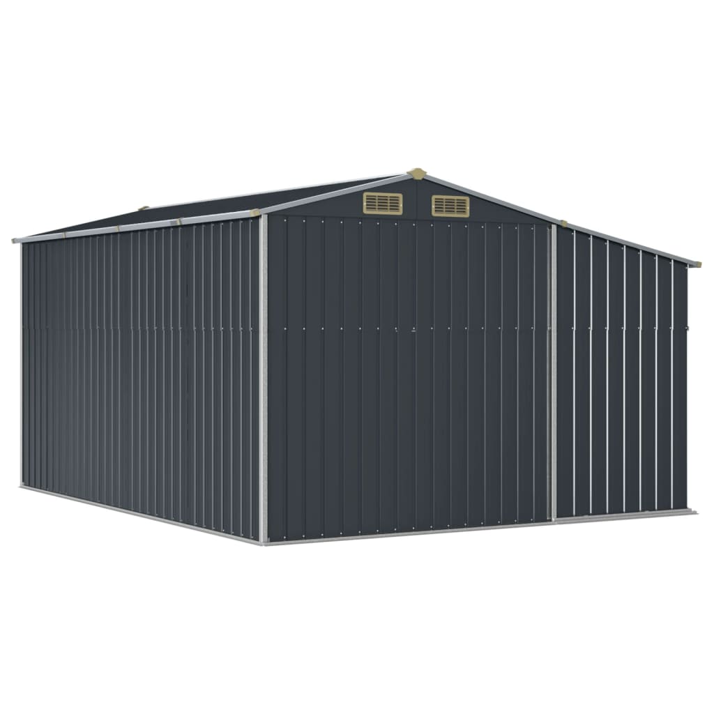 haveskur 191x555x198 cm galvaniseret stål antracitgrå