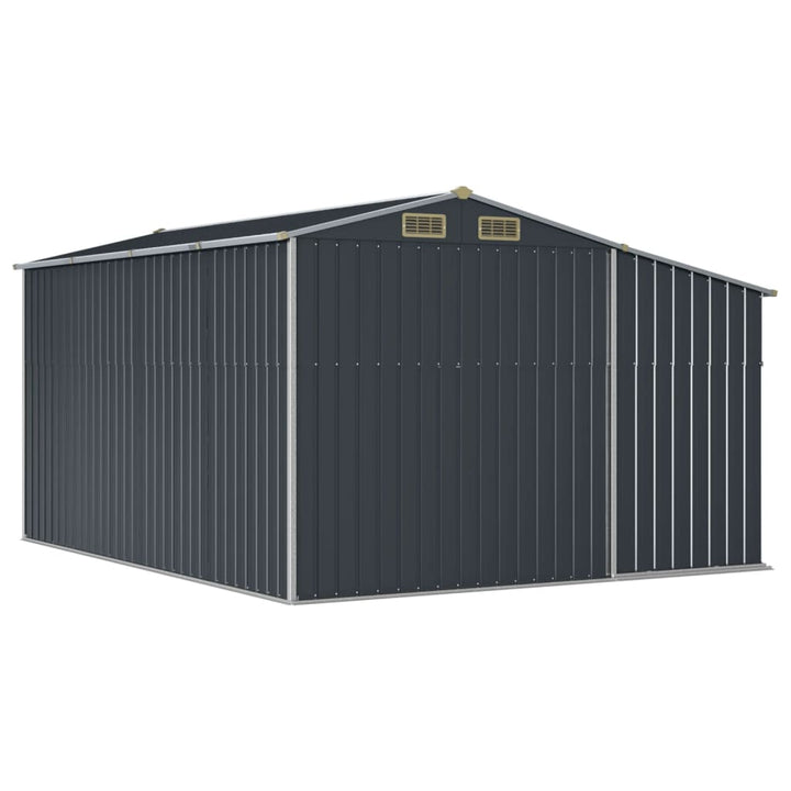 haveskur 191x555x198 cm galvaniseret stål antracitgrå